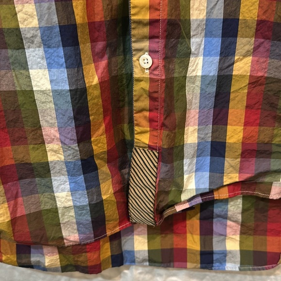 Billy Reid Men’s Plaid Button Down, Size Extra Large, Fit 1 - Picture 4 of 5